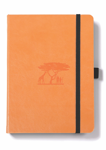 Bild på Dingbats* Earth A5+ Tangerine Serengeti Notebook - Dotted