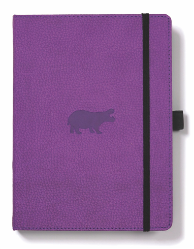 Bild på Dingbats* Wildlife A5+ Purple Hippo Notebook - Lined