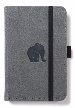 Bild på Dingbats* Wildlife A6 Pocket Grey Elephant Notebook - Dotted