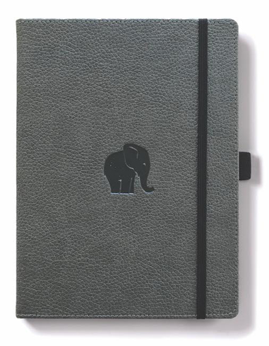 Bild på Dingbats* Wildlife A4+ Grey Elephant Notebook - Plain
