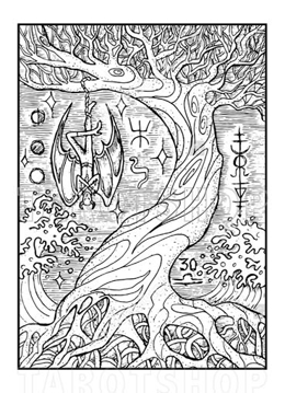 Bild på Engraved The Hanged Man (13x18 cm)