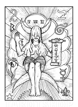 Bild på Engraved The High Priestess (13x18 cm)