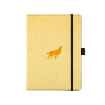 Bild på Dingbats* Wildlife A5+ Cream Wolf Notebook – Dotted