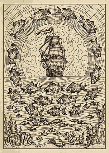 Bild på Lenormand Engraved Fish (21x30)
