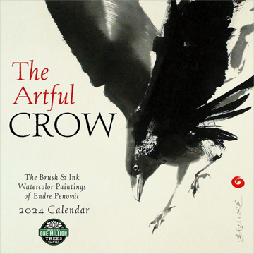 Bild på Artful Crow 2024 Calendar : Brush & Ink Watercolor Paintings