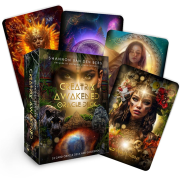 Bild på Creatrix Awakened Oracle Deck: Fierce Feminine Frequency Leaders (33 Full-Color Cards and 126-Page Guidebook)