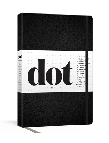 Bild på Dot Journal (Black): A dotted, blank journal for list-making, journaling, goal-setting: 256 pages with elastic closure and ribbon marker