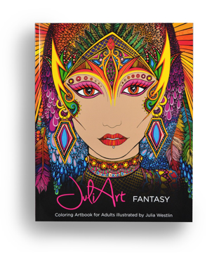 Bild på JuliArt fantasy coloring artbook for adults